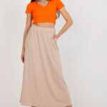 beige – Long skirt model 180214 Rue Paris