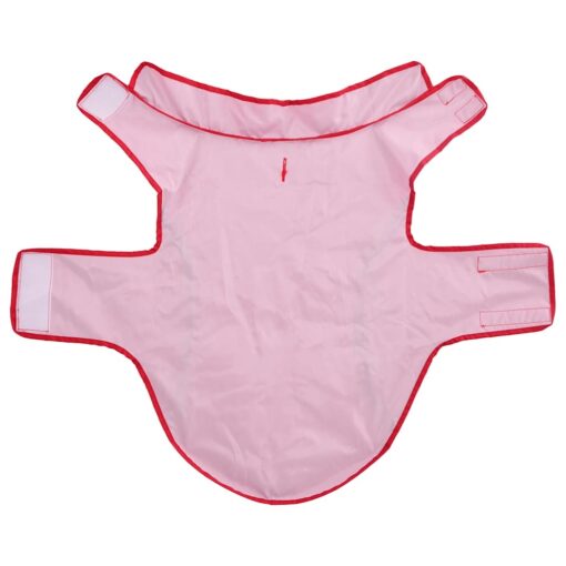 Dog Raincoat with Reflective Strips Polyester Red 2XL - Image 5