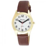 Ravel Mens Classic Strap Watch Brown/Gold Watch R0125.45.1