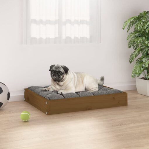 Dog Bed Honey Brown 61.5x49x9 cm Solid Wood Pine - Image 2