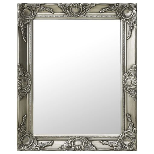 Wall Mirror Baroque Style 50x60 cm Silver - Image 3