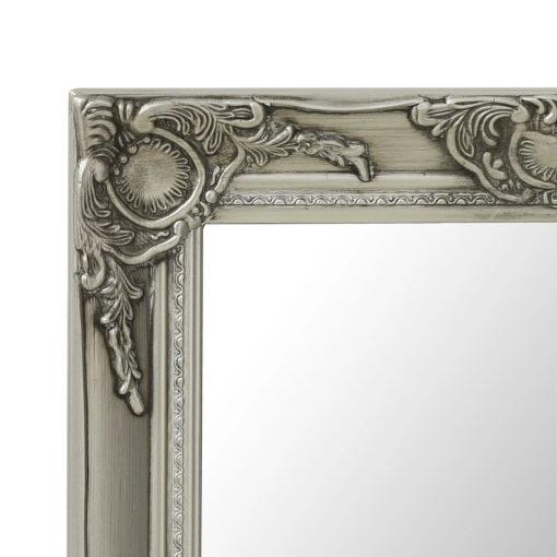 Wall Mirror Baroque Style 50x60 cm Silver - Image 5