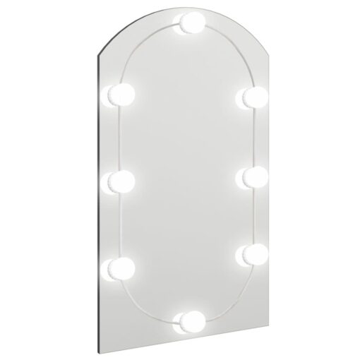 Mirror with LED Lights 70x40 cm Glass Arch - Image 3
