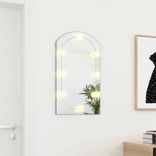 Mirror with LED Lights 70x40 cm Glass Arch - Image 4