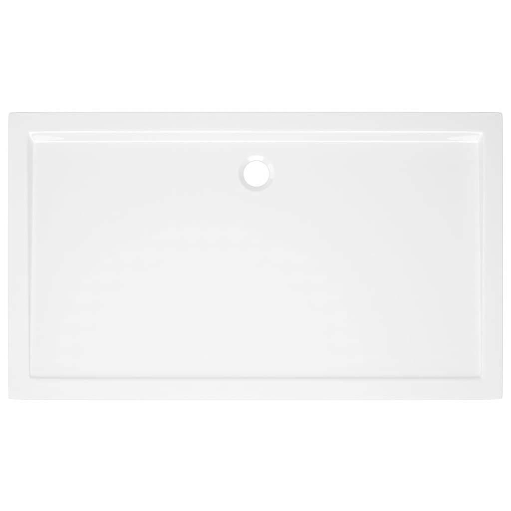 Rectangular ABS Shower Base Tray White 70x120 cm - Image 5