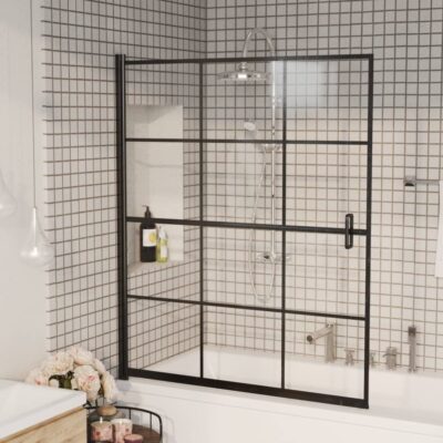 Shower Enclosure ESG 116×140 cm Black