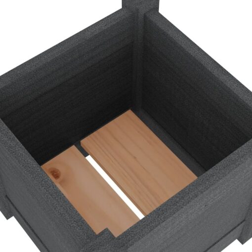 Garden Planter Grey 31x31x31 cm Solid Pinewood - Image 6