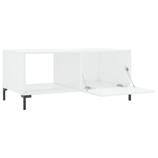 Coffee Table High Gloss White 90x50x40 cm Engineered Wood - Image 6