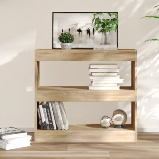 Book Cabinet/Room Divider Sonoma Oak 80x30x72 cm - Image 2