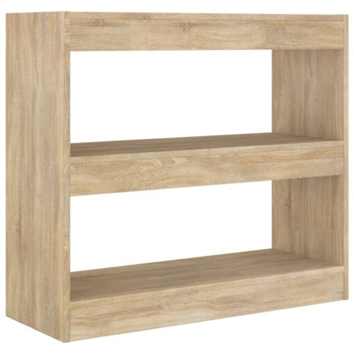 Book Cabinet/Room Divider Sonoma Oak 80x30x72 cm - Image 3