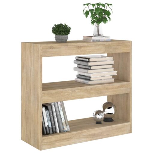 Book Cabinet/Room Divider Sonoma Oak 80x30x72 cm - Image 6