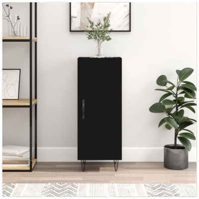 Sideboard Black 34.5x34x90 cm Engineered Wood