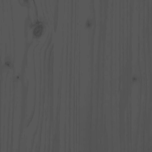 Bed Headboard Grey 141x4x100 cm Solid Wood Pine - Image 6