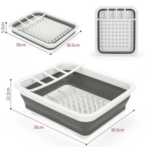 Vinsani collapsible dish drainer dark grey 0000121 - Image 4
