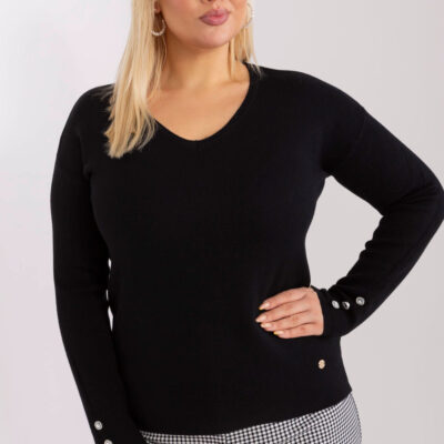 black – Jumper plus size model 190087 Factory Price