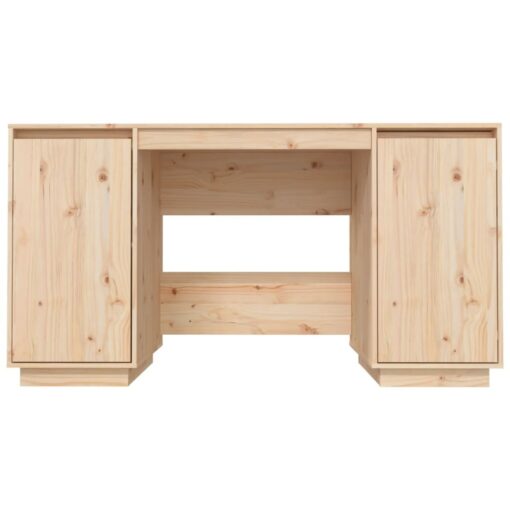 Desk 140x50x75 cm Solid Wood Pine - Image 6