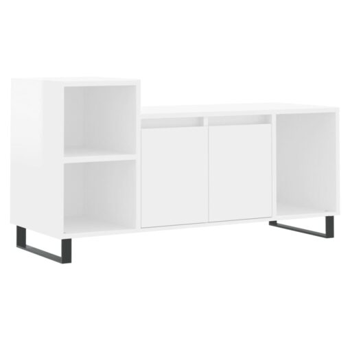 TV Cabinet High Gloss White 100x35x55 cm Engineered Wood - Image 3