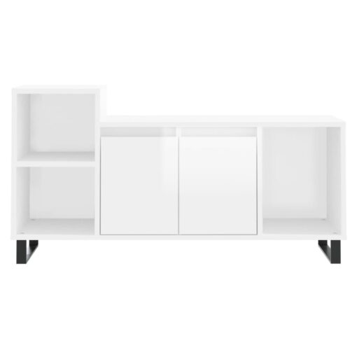 TV Cabinet High Gloss White 100x35x55 cm Engineered Wood - Image 6