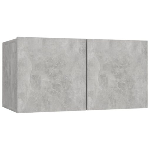 10 Piece TV Cabinet Set Concrete Grey Engineered Wood - Image 5