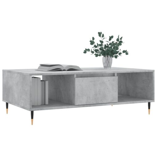 Coffee Table Concrete Grey 104x60x35 cm Engineered Wood - Image 3