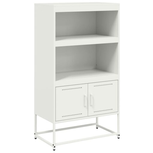 Highboard White 68.5x38.5x123.5 cm Steel - Image 2