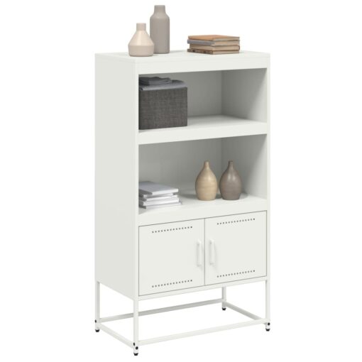 Highboard White 68.5x38.5x123.5 cm Steel - Image 4