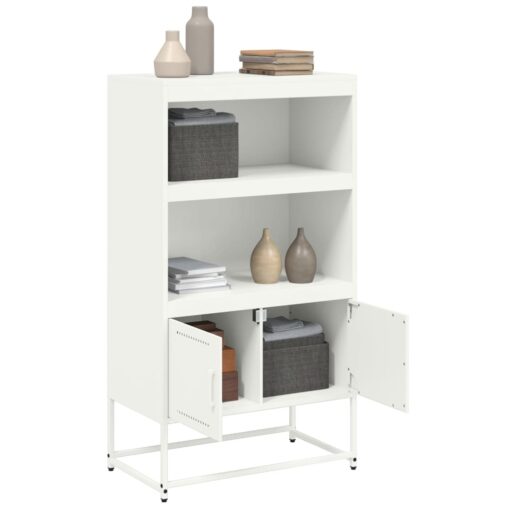 Highboard White 68.5x38.5x123.5 cm Steel - Image 5