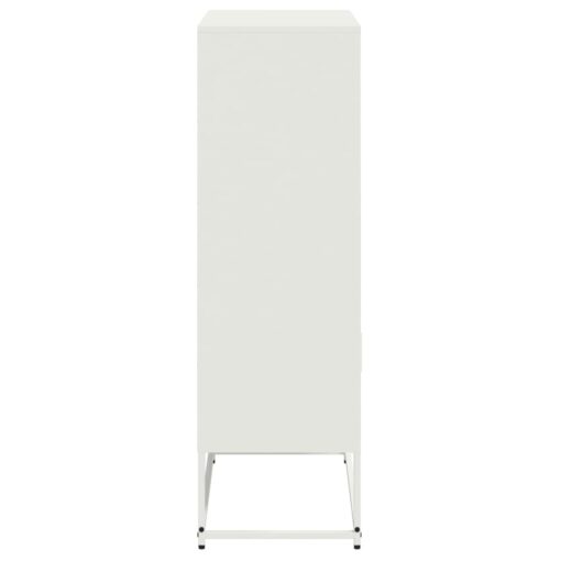 Highboard White 68.5x38.5x123.5 cm Steel - Image 7